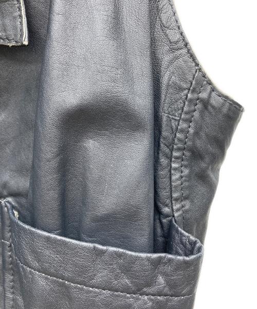 DIESEL（ディーゼル）DIESEL (ディーゼル) ムートンレザーベスト ブラック サイズ:Ｓの古着・服飾アイテム