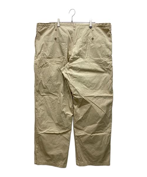 Yohji Yamamoto pour homme（ヨウジヤマモト プールオム）Yohji Yamamoto pour homme (ヨウジヤマモト プールオム) コットンワイドリラックスパンツ ベージュ サイズ:3の古着・服飾アイテム