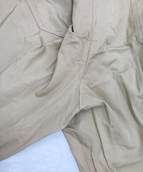 Yohji Yamamoto pour homme（ヨウジヤマモト プールオム）Yohji Yamamoto pour homme (ヨウジヤマモト プールオム) コットンワイドリラックスパンツ ベージュ サイズ:3の古着・服飾アイテム