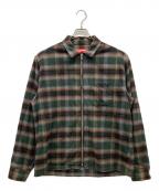 SUPREMEシュプリーム）の古着「Shadow Plaid Flannel Zip Up Shirt」｜グリーン