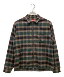 SUPREME（シュプリーム）の古着「Shadow Plaid Flannel Zip Up Shirt」｜グリーン