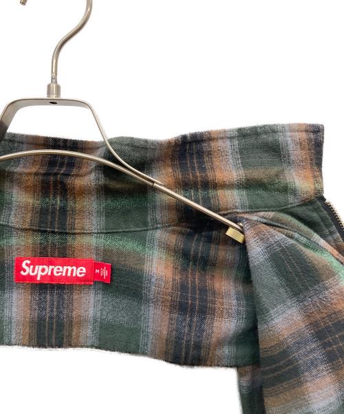 SUPREME（シュプリーム）Supreme (シュプリーム) Shadow Plaid Flannel Zip Up Shirt グリーン サイズ:Mの古着・服飾アイテム