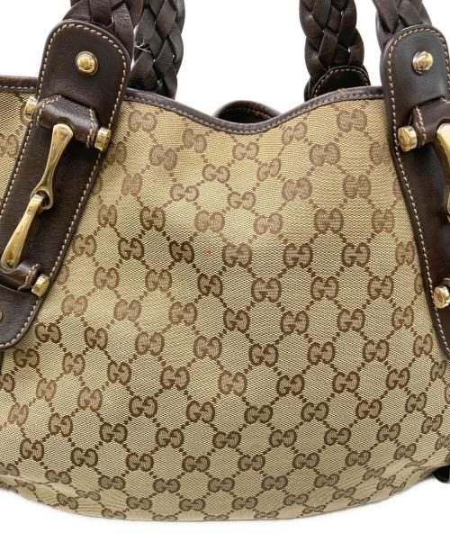 GUCCI（グッチ）GUCCI (グッチ) ホースビットGGキャンバスバッグ ベージュの古着・服飾アイテム