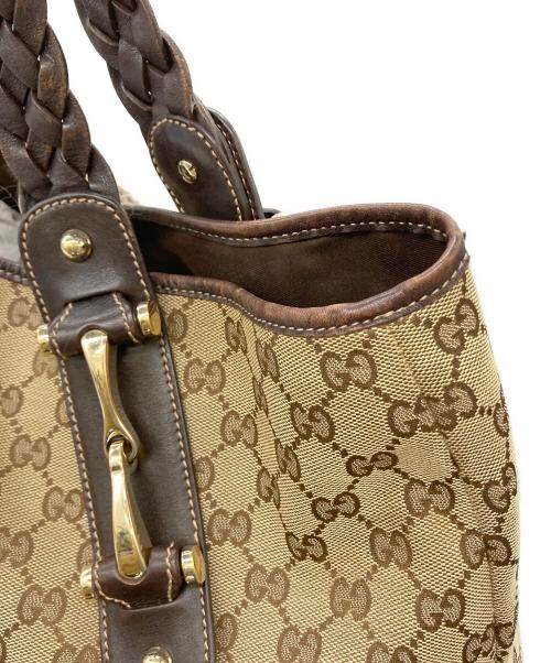 GUCCI（グッチ）GUCCI (グッチ) ホースビットGGキャンバスバッグ ベージュの古着・服飾アイテム