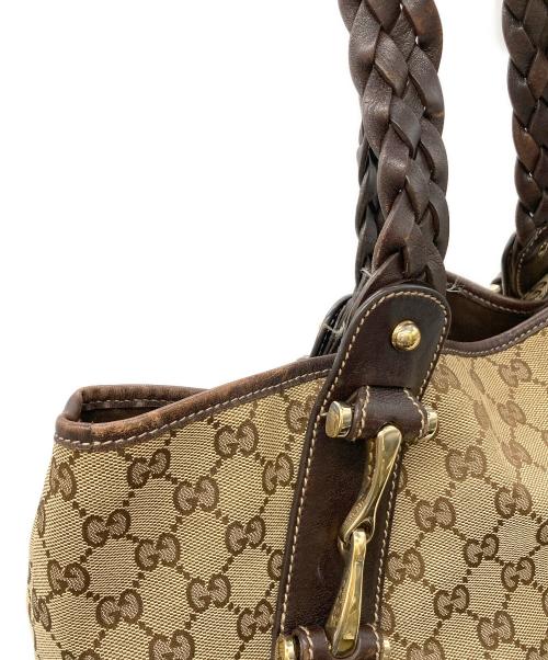 GUCCI（グッチ）GUCCI (グッチ) ホースビットGGキャンバスバッグ ベージュの古着・服飾アイテム