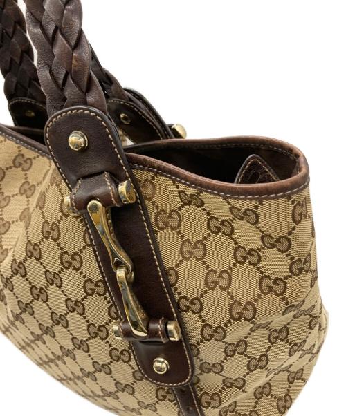 GUCCI（グッチ）GUCCI (グッチ) ホースビットGGキャンバスバッグ ベージュの古着・服飾アイテム