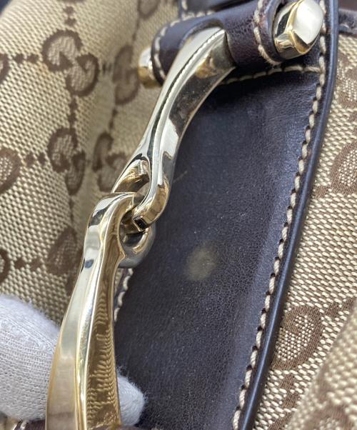 GUCCI（グッチ）GUCCI (グッチ) ホースビットGGキャンバスバッグ ベージュの古着・服飾アイテム