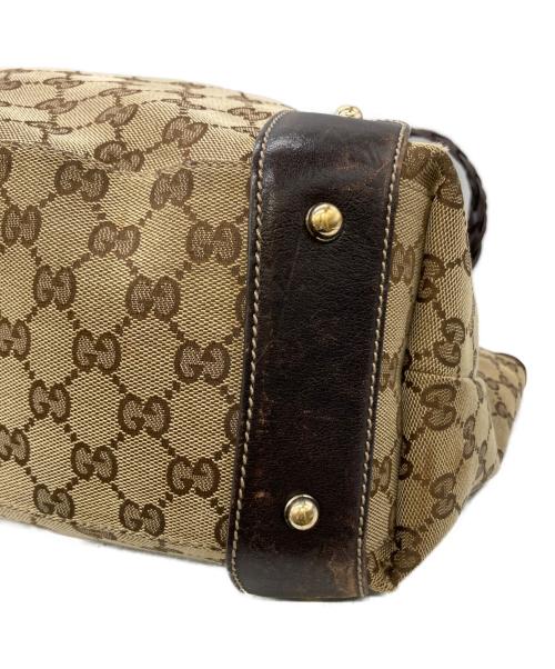 GUCCI（グッチ）GUCCI (グッチ) ホースビットGGキャンバスバッグ ベージュの古着・服飾アイテム