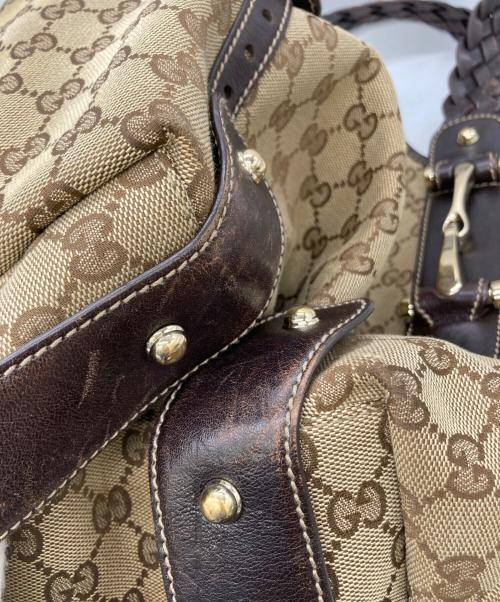 GUCCI（グッチ）GUCCI (グッチ) ホースビットGGキャンバスバッグ ベージュの古着・服飾アイテム