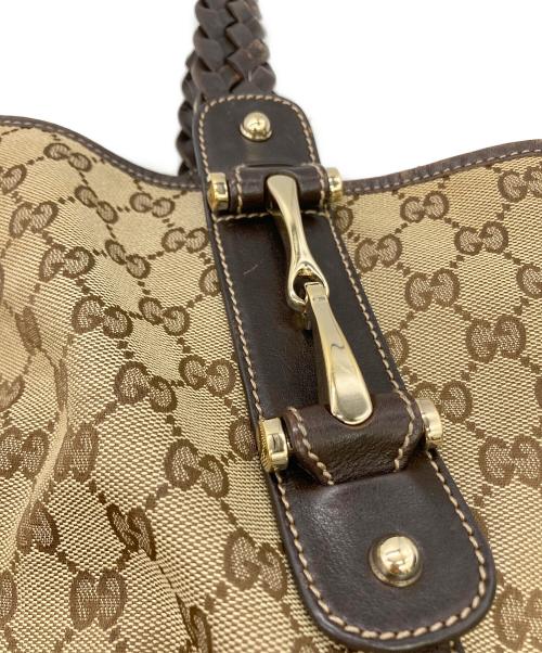 GUCCI（グッチ）GUCCI (グッチ) ホースビットGGキャンバスバッグ ベージュの古着・服飾アイテム