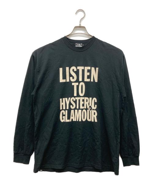 Hysteric Glamour（ヒステリックグラマー）Hysteric Glamour (ヒステリックグラマー) ロングスリーブカットソー ブラック サイズ:Ｌの古着・服飾アイテム