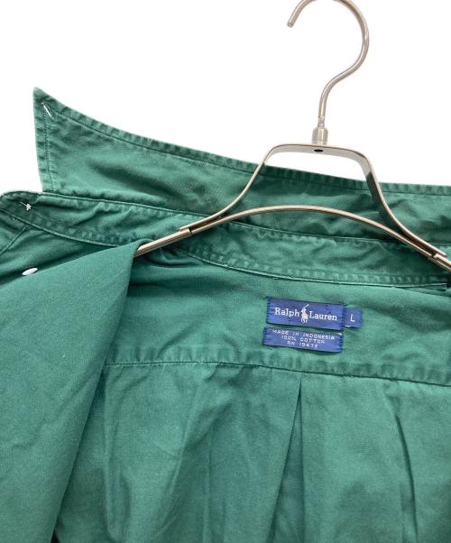POLO RALPH LAUREN（ポロ・ラルフローレン）POLO RALPH LAUREN (ポロ・ラルフローレン) ボタンダウンシャツ グリーン サイズ:Ｌの古着・服飾アイテム