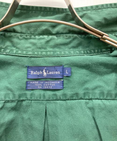 POLO RALPH LAUREN（ポロ・ラルフローレン）POLO RALPH LAUREN (ポロ・ラルフローレン) ボタンダウンシャツ グリーン サイズ:Ｌの古着・服飾アイテム