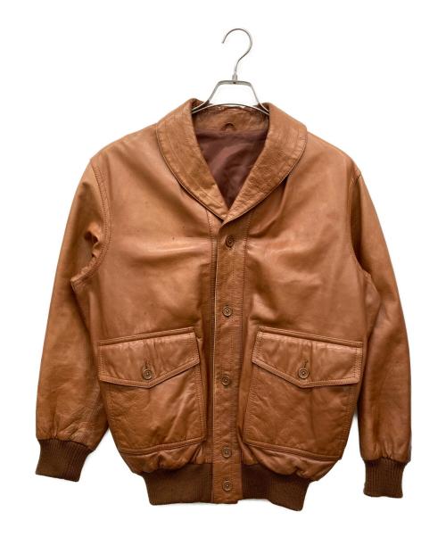 USED（ユーズド）USED (ユーズド) A-2型ショールカラーレザージャケット ブラウン サイズ:なしの古着・服飾アイテム