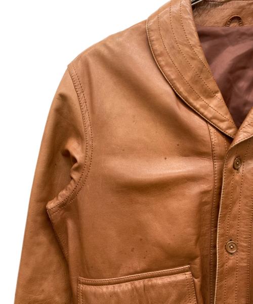 USED（ユーズド）USED (ユーズド) A-2型ショールカラーレザージャケット ブラウン サイズ:なしの古着・服飾アイテム