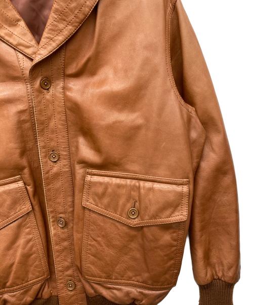USED（ユーズド）USED (ユーズド) A-2型ショールカラーレザージャケット ブラウン サイズ:なしの古着・服飾アイテム