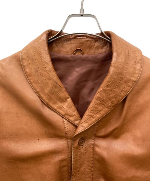 USED（ユーズド）USED (ユーズド) A-2型ショールカラーレザージャケット ブラウン サイズ:なしの古着・服飾アイテム
