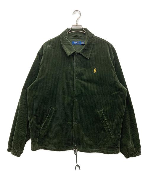 POLO RALPH LAUREN（ポロ・ラルフローレン）POLO RALPH LAUREN (ポロ・ラルフローレン) コーデュロイコーチジャケット カーキ サイズ:XLの古着・服飾アイテム