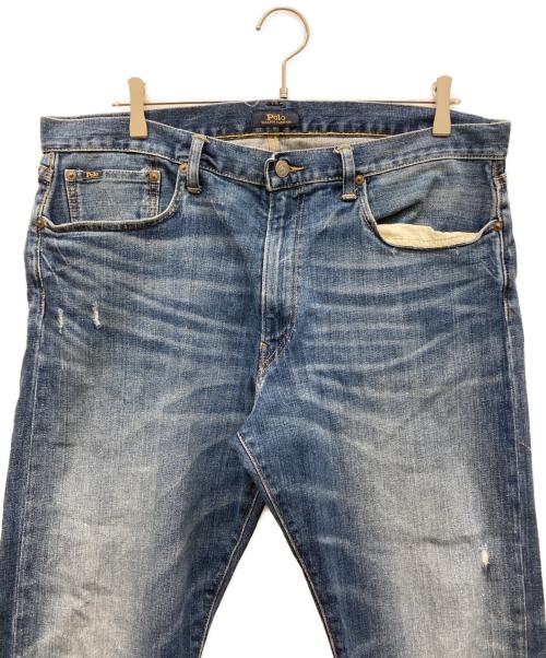POLO RALPH LAUREN（ポロ・ラルフローレン）POLO RALPH LAUREN (ポロ・ラルフローレン) ダメージ加工デニムパンツ インディゴ サイズ:36×32の古着・服飾アイテム