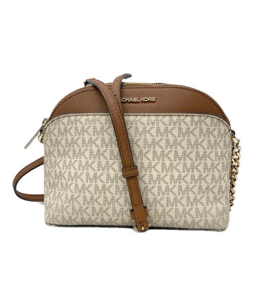 MICHAEL KORS（マイケルコース）MICHAEL KORS (マイケル・コース) ショルダーバッグ ブラウン×ホワイトの古着・服飾アイテム