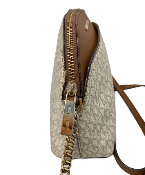MICHAEL KORS（マイケルコース）MICHAEL KORS (マイケル・コース) ショルダーバッグ ブラウン×ホワイトの古着・服飾アイテム
