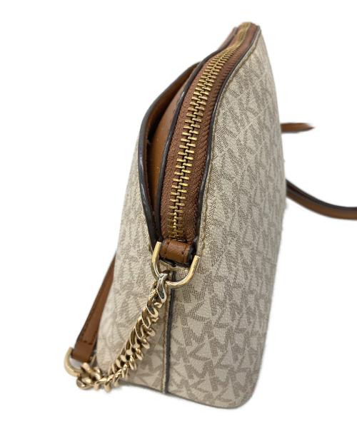 MICHAEL KORS（マイケルコース）MICHAEL KORS (マイケル・コース) ショルダーバッグ ブラウン×ホワイトの古着・服飾アイテム