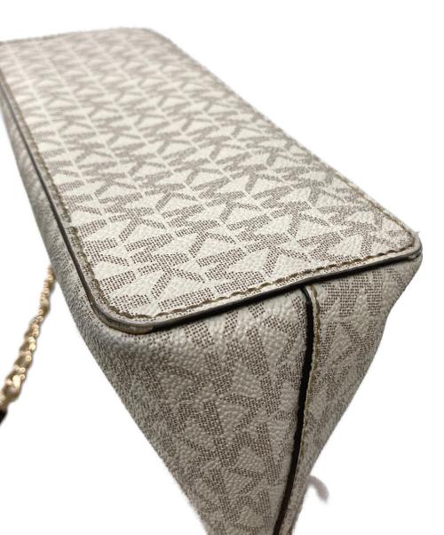 MICHAEL KORS（マイケルコース）MICHAEL KORS (マイケル・コース) ショルダーバッグ ブラウン×ホワイトの古着・服飾アイテム