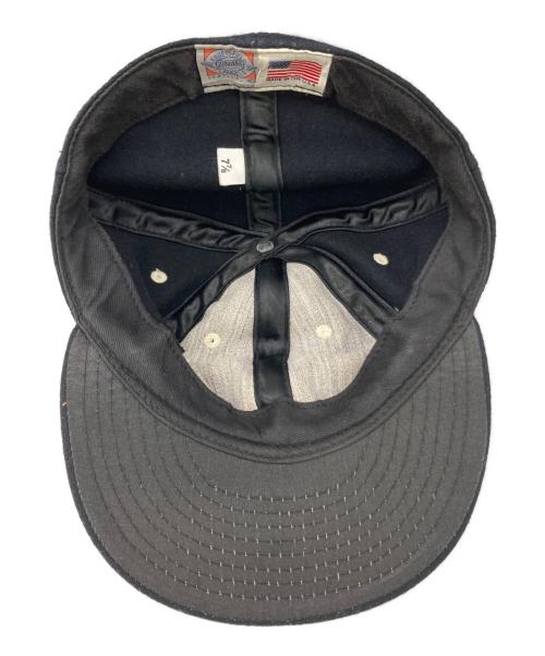 EBBETS FIELD FLANNELS（エベッツフィールドフランネルズ）EBBETS FIELD FLANNELS (エベッツフィールドフランネルズ) ウールキャップ ブラック サイズ:7 7/8の古着・服飾アイテム