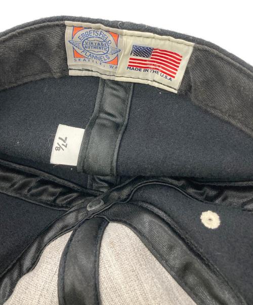 EBBETS FIELD FLANNELS（エベッツフィールドフランネルズ）EBBETS FIELD FLANNELS (エベッツフィールドフランネルズ) ウールキャップ ブラック サイズ:7 7/8の古着・服飾アイテム