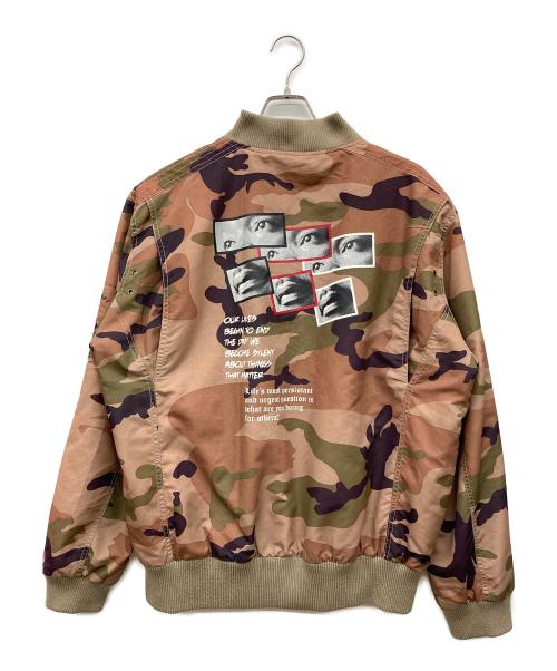 rise as 1ne（ライズアズワン）rise as 1ne (ライズアズワン) MA-1ジャケット カーキ サイズ:XLの古着・服飾アイテム