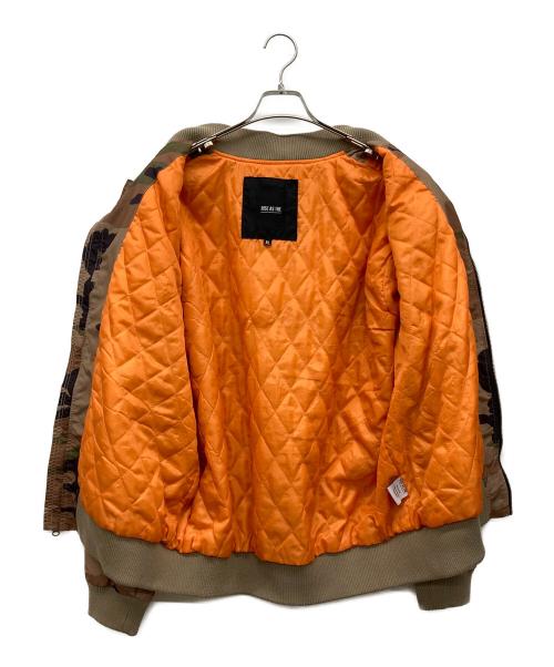 rise as 1ne（ライズアズワン）rise as 1ne (ライズアズワン) MA-1ジャケット カーキ サイズ:XLの古着・服飾アイテム