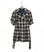 BURBERRY LONDONバーバリーロンドン）の古着「ノヴァチェックショートワンピース」｜ブラック