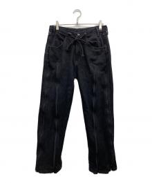 USED（ユーズド）の古着「ドッキングジップデニムパンツ」｜ブラック