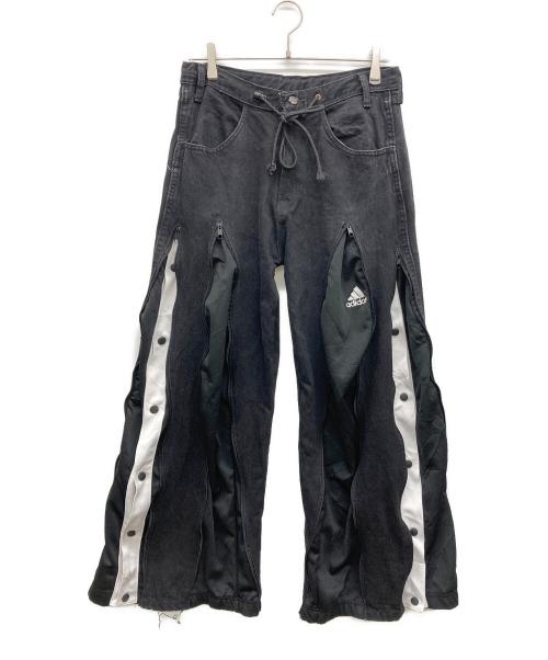 USED（ユーズド）USED (ユーズド) ドッキングジップデニムパンツ ブラック サイズ:不明の古着・服飾アイテム