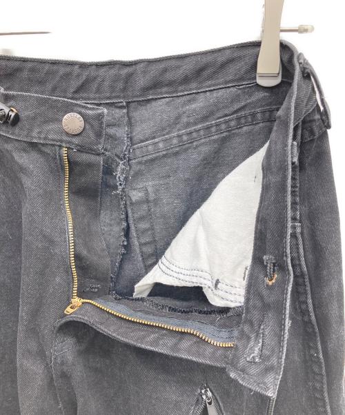 USED（ユーズド）USED (ユーズド) ドッキングジップデニムパンツ ブラック サイズ:不明の古着・服飾アイテム