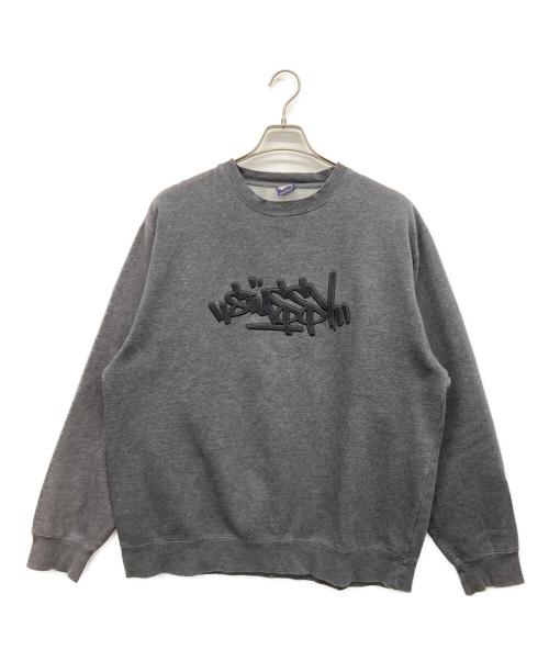 stussy（ステューシー）stussy (ステューシー) スウェット 90s‐00s 紺タグ グレー サイズ:Lの古着・服飾アイテム