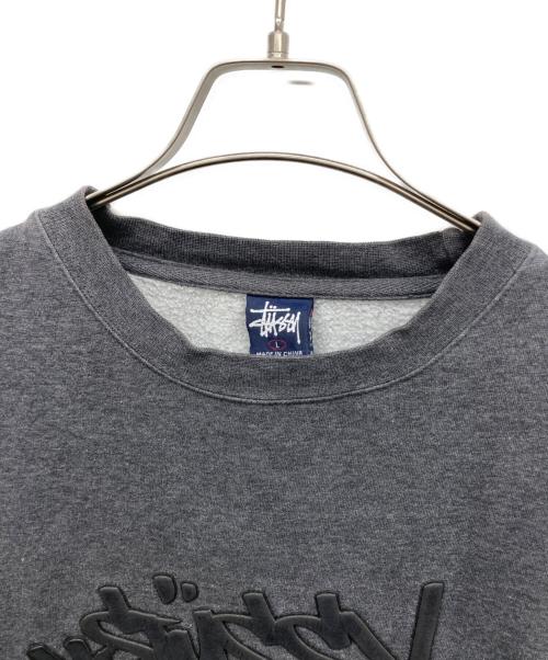 stussy（ステューシー）stussy (ステューシー) スウェット 90s‐00s 紺タグ グレー サイズ:Lの古着・服飾アイテム