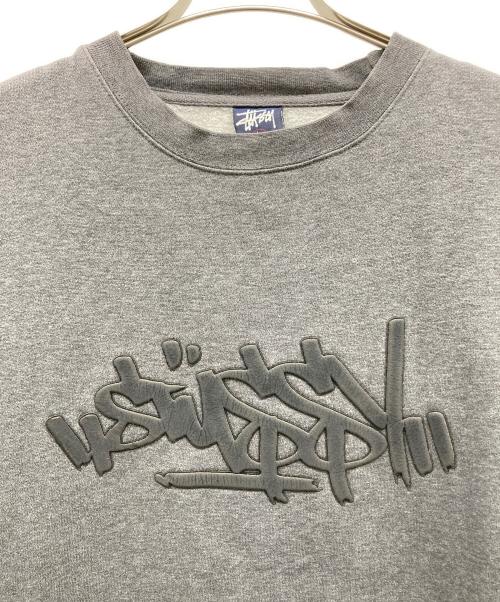 stussy（ステューシー）stussy (ステューシー) スウェット 90s‐00s 紺タグ グレー サイズ:Lの古着・服飾アイテム