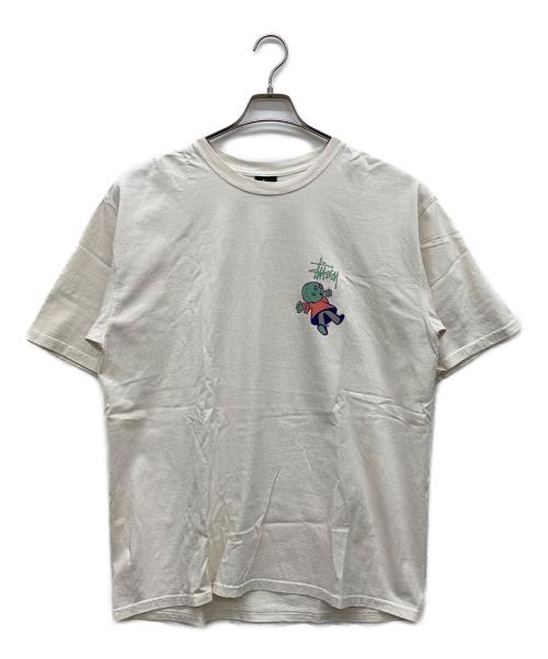 stussy（ステューシー）stussy (ステューシー) ドールプリントTシャツ ホワイト サイズ:Ｌの古着・服飾アイテム