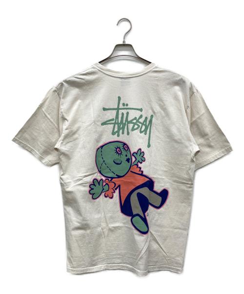 stussy（ステューシー）stussy (ステューシー) ドールプリントTシャツ ホワイト サイズ:Ｌの古着・服飾アイテム