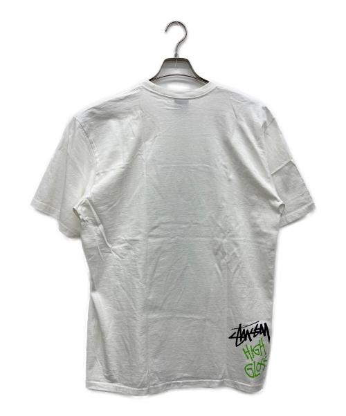 stussy（ステューシー）stussy (ステューシー) スプレー缶Tシャツ ホワイト サイズ:Ｌの古着・服飾アイテム