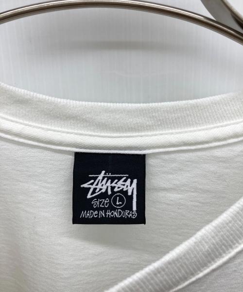 stussy（ステューシー）stussy (ステューシー) スプレー缶Tシャツ ホワイト サイズ:Ｌの古着・服飾アイテム