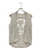Zadig&Voltaireザディグエヴォルテール）の古着「ノースリーブスカルニット」｜グレー