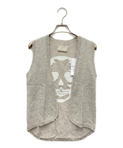 Zadig&Voltaire（ザディグエヴォルテール）ZADIG&VOLTAIRE (ザディグエヴォルテール) ノースリーブスカルニット グレー サイズ:XSの古着・服飾アイテム