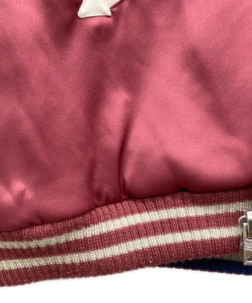 SAPEur（サプール）SAPEur (サプール) スカジャン ブルー×ボルドー サイズ:Ｌの古着・服飾アイテム