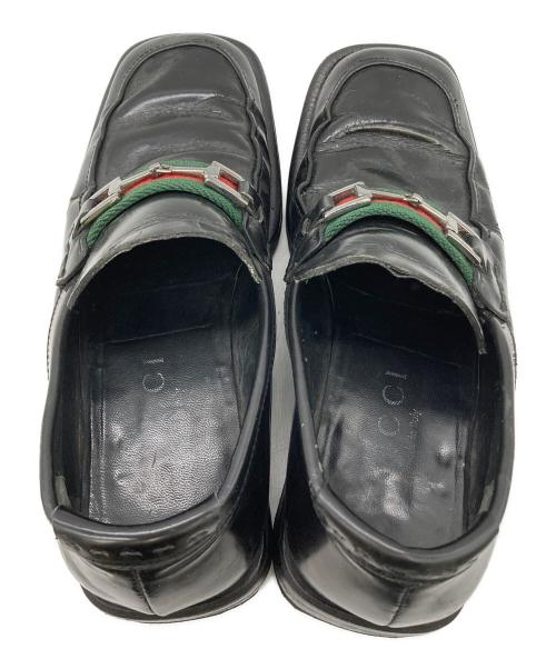 GUCCI（グッチ）GUCCI (グッチ) シェリーラインビットローファー ブラック サイズ:41の古着・服飾アイテム
