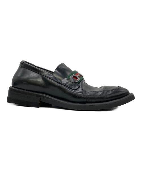 GUCCI（グッチ）GUCCI (グッチ) シェリーラインビットローファー ブラック サイズ:41の古着・服飾アイテム