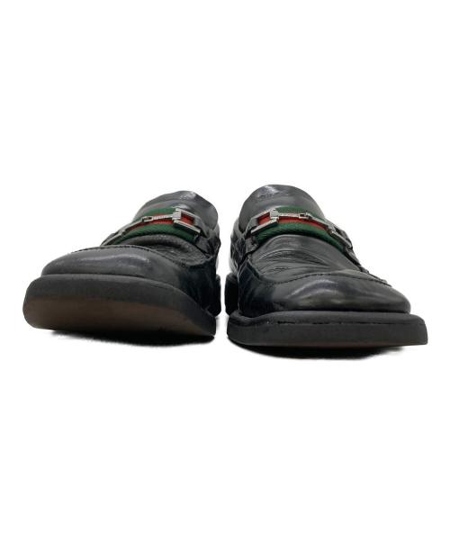 GUCCI（グッチ）GUCCI (グッチ) シェリーラインビットローファー ブラック サイズ:41の古着・服飾アイテム