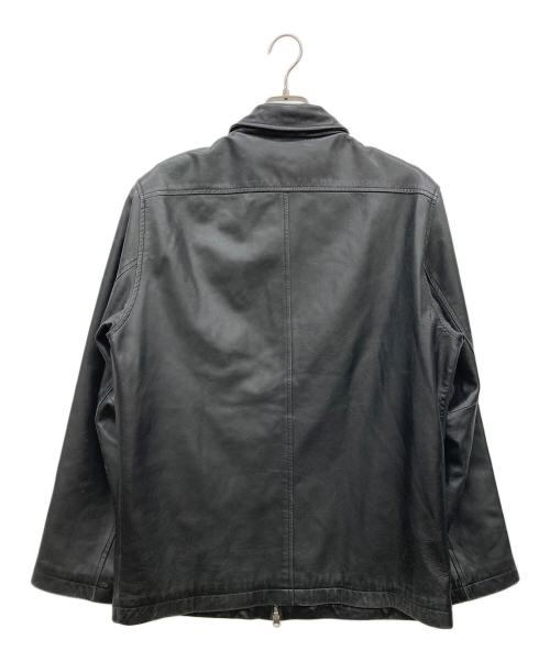 ARMANI EXCHANGE（アルマーニ エクスチェンジ）ARMANI EXCHANGE (アルマーニ エクスチェンジ) ジップアップレザージャケット ブラック サイズ:Mの古着・服飾アイテム