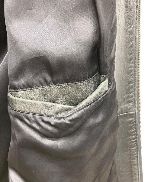 ARMANI EXCHANGE（アルマーニ エクスチェンジ）ARMANI EXCHANGE (アルマーニ エクスチェンジ) ジップアップレザージャケット ブラック サイズ:Mの古着・服飾アイテム